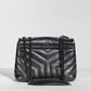 SAINT LAURENT Loulou Black Leather Shoulder Bag