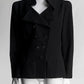 CHANEL Black Wool Double Buttons Jacket 42