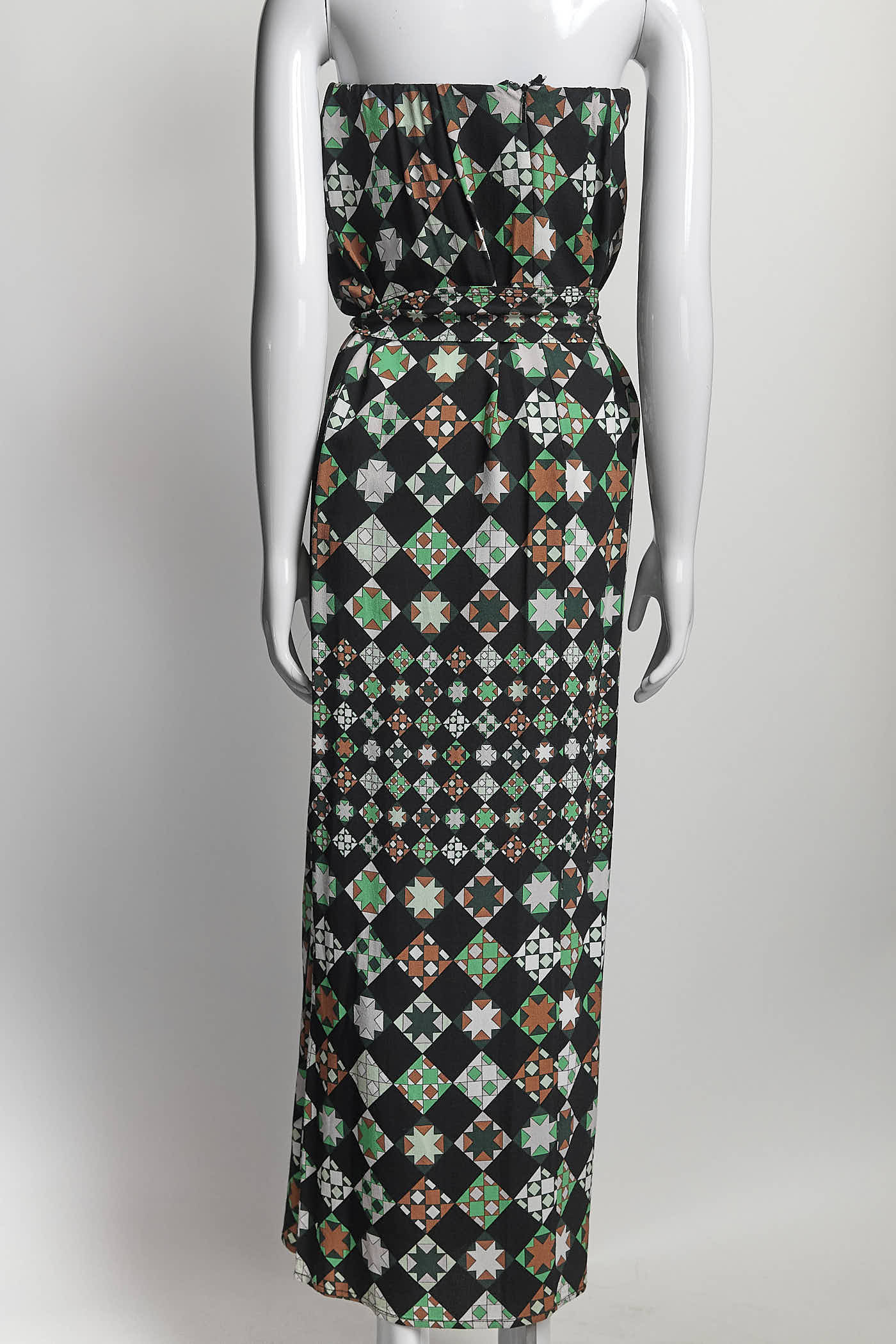 Emilio Pucci Green Patterned Dress 40