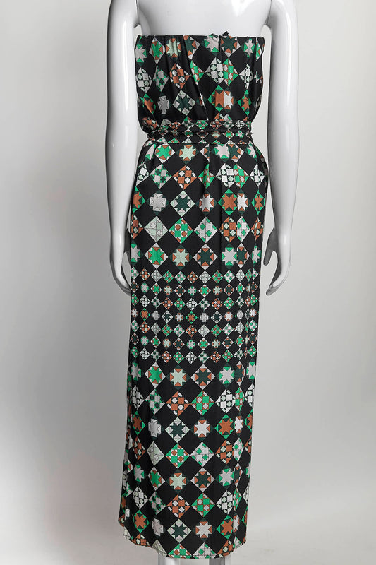Emilio Pucci Green Patterned Dress 40