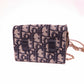 Dior Blue Oblique Jacquard Saddle Nano Pouch
