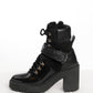 Valentino Garavani Black Shearling Platform Boots 36