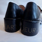Gucci Dora Black Leather Loafer Pumps 40.5