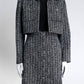 Maje Black/White Tweed Two-piece Dress Blazer 36