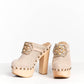 Chanel Limited Edition Beige Platform Clog 39
