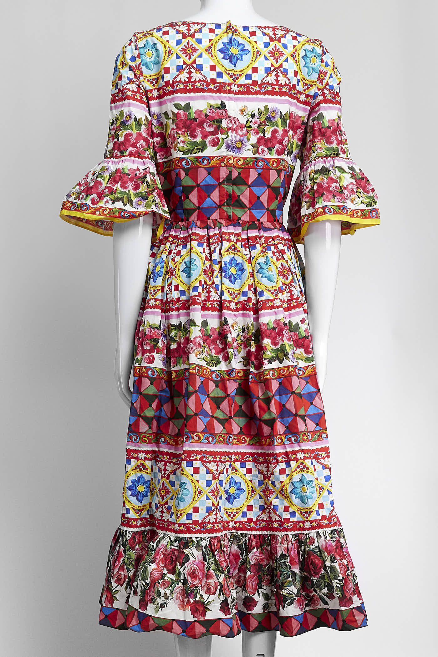 Dolce & Gabbana Mambo Print Flared Dress 40