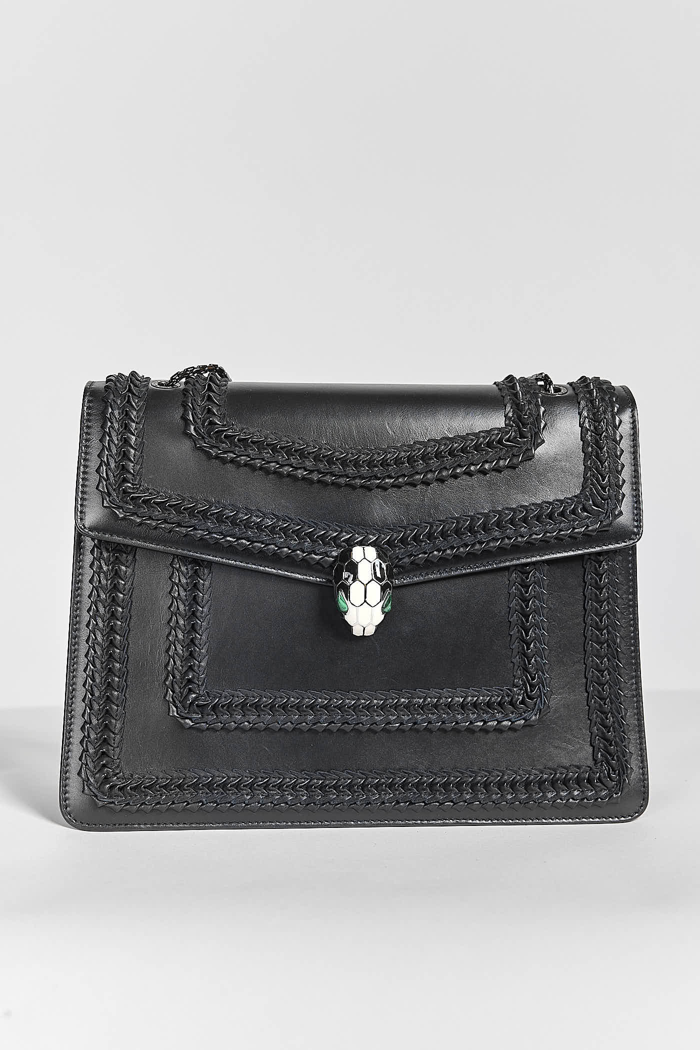 Bvlgari Black Serpenti Forever Shoulder Bag