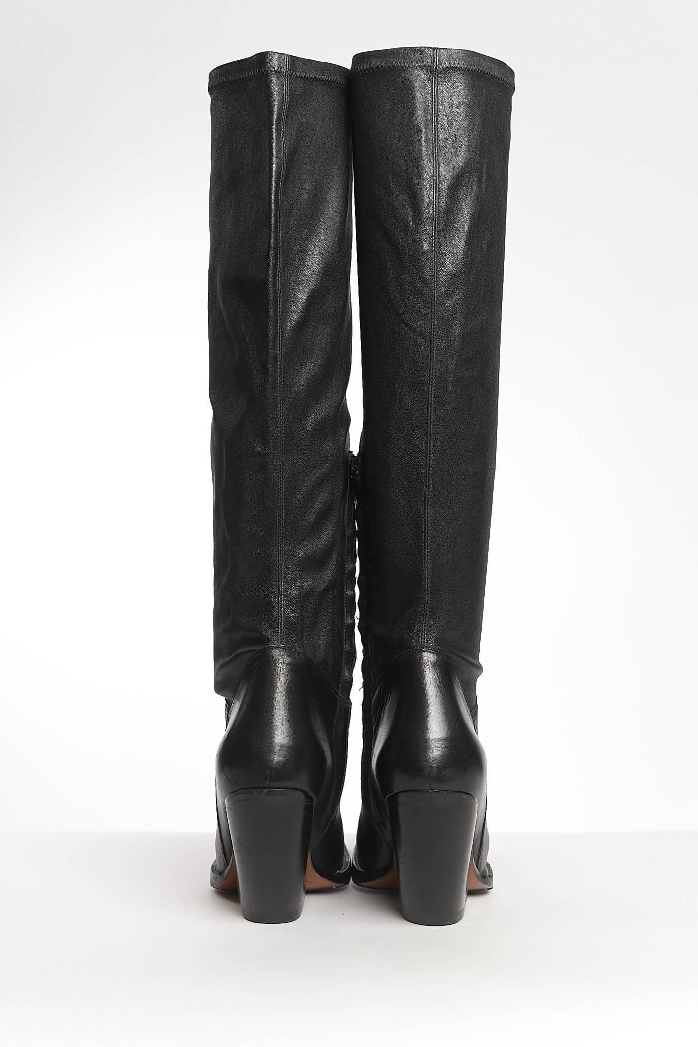 Celine Black Leather Cowboy Western Boots 38.5