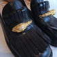 Gucci Dora Black Leather Loafer Pumps 40.5