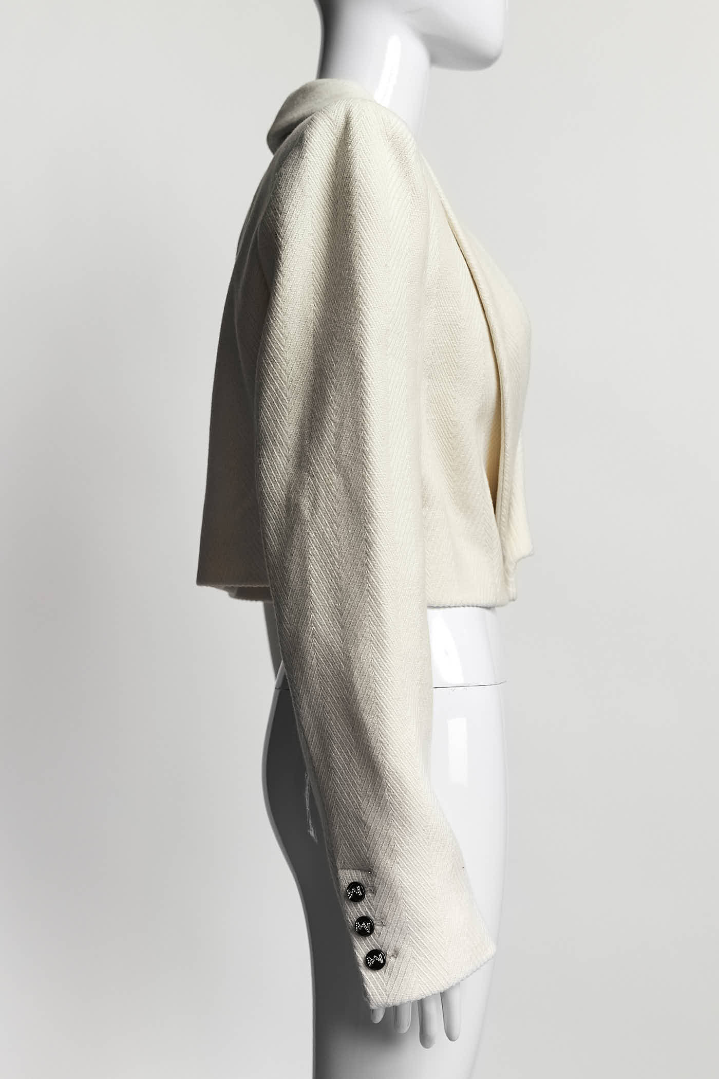 The Mannei Cream Cropped Blazer