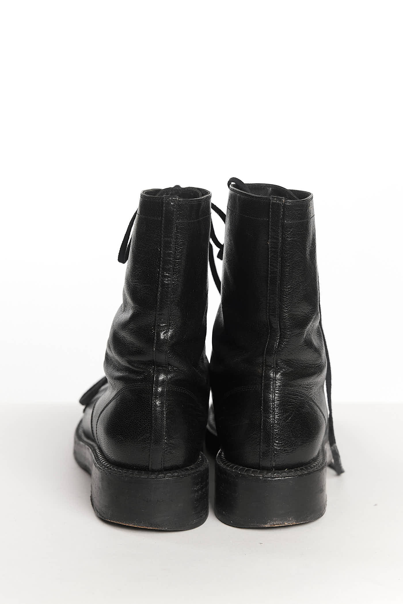 Chanel Black CC Logo Utah Eagle Biker Boots 40.5C