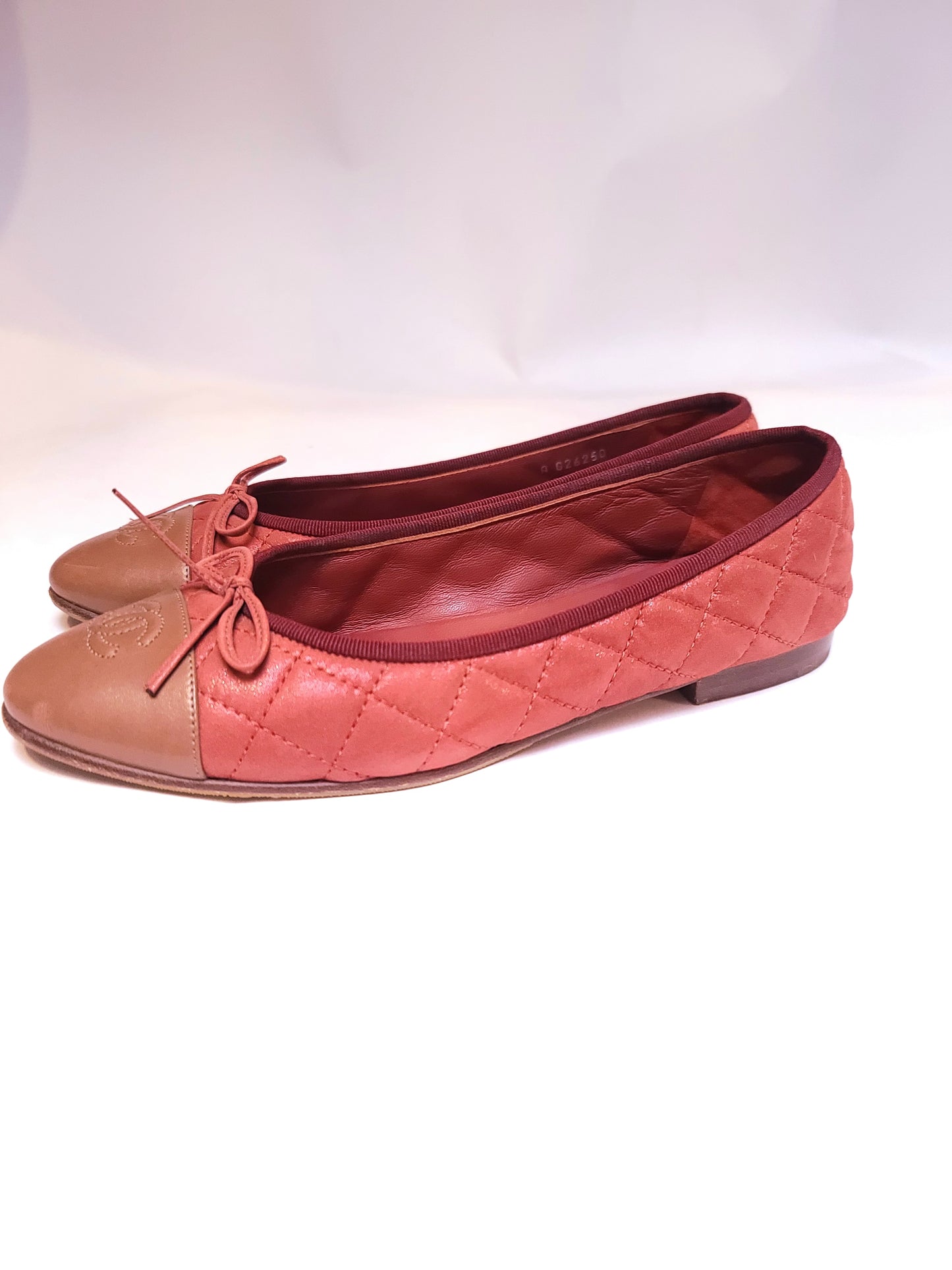 Chanel Orange Flats 39