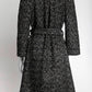 Louis Vuitton Multicolor Tweed with Black Leather Detail Coat 38