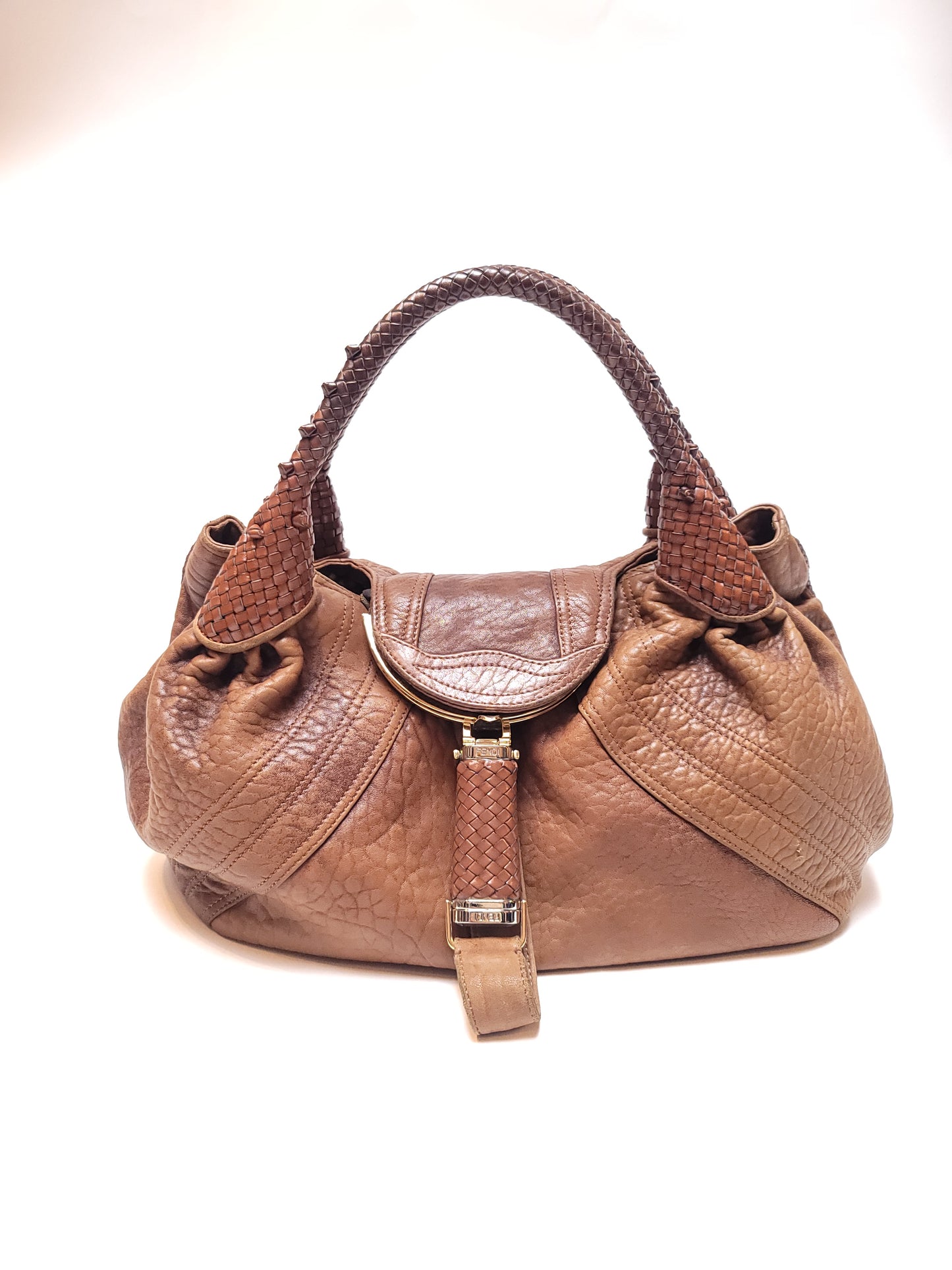 Fendi Intrecciato Top Handle Bag