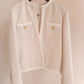Celine White Silk Evening Jacket 36