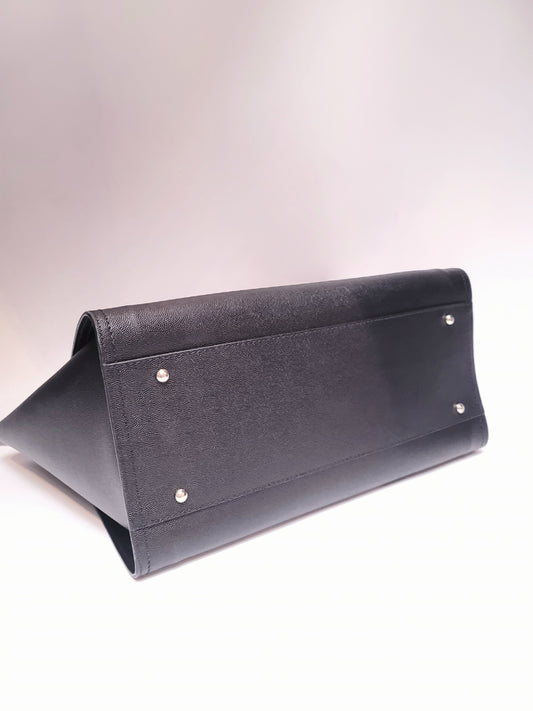 CHANEL Black Caviar Deauville Shopping Tote Studded