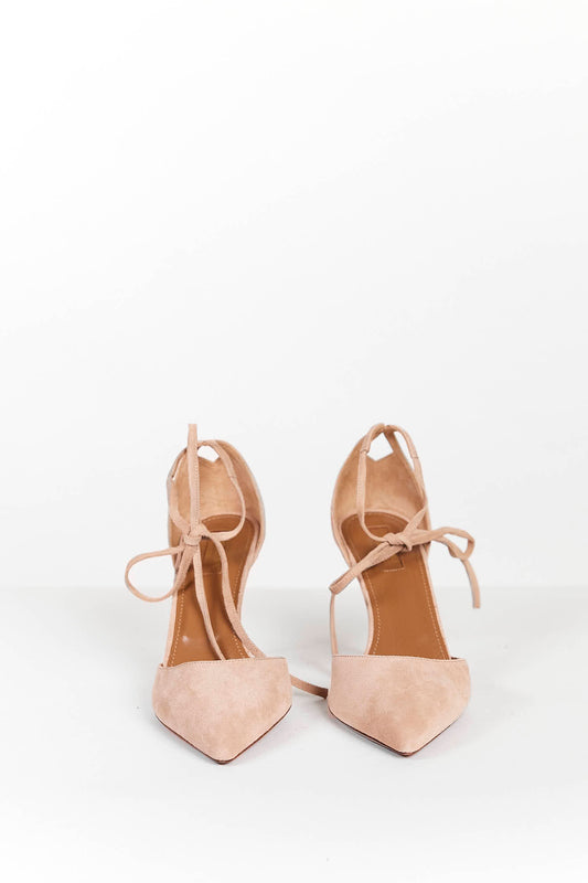 Aquazzura Matilde pumps Pointed Toe Lace-up Front 39