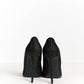 Saint Laurent Black Glitter Pointed Toe Pumps 40.5
