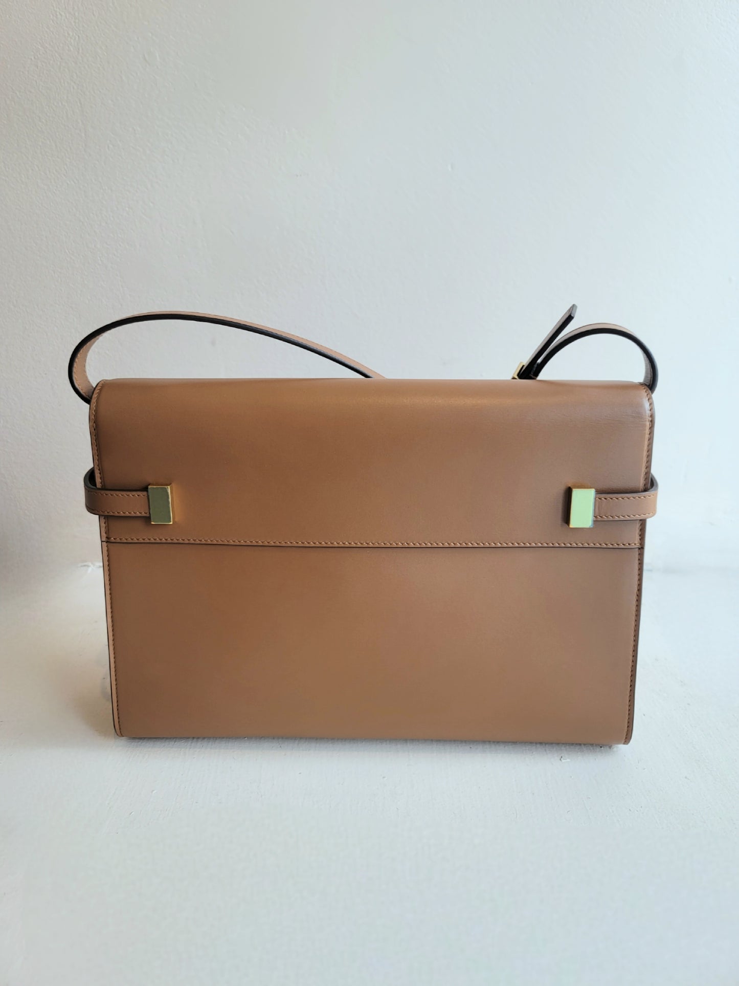 Saint Laurent Smooth Calfskin Manhattan Baguette Cheddar