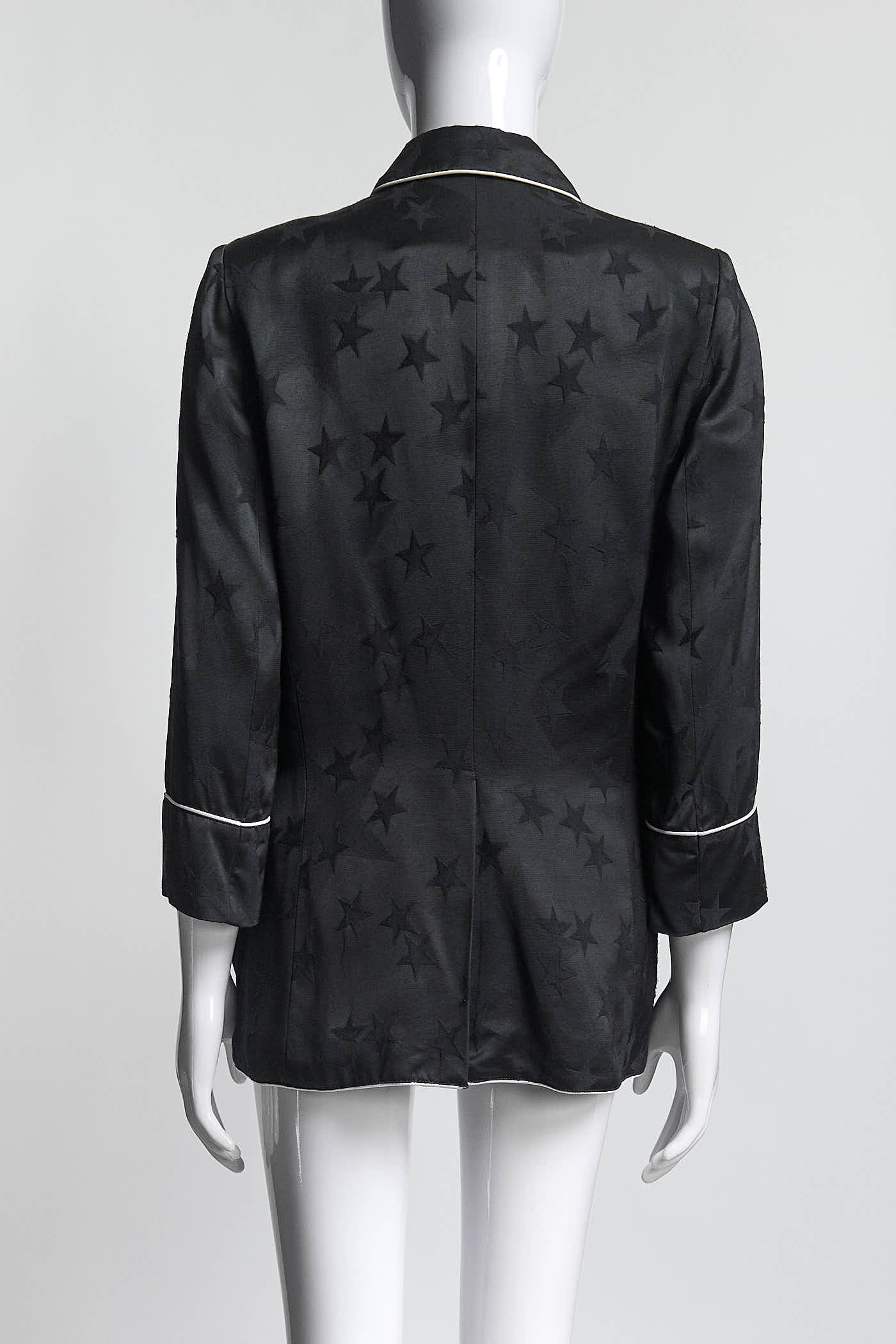 Smythe Black Cropped Jacket with White Pipeline 6