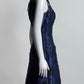 Louis Vuiton Navy Blue Cotton/Silk Print Dress 36