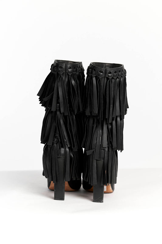 Jimmy Choo fringed leather boots 39.5