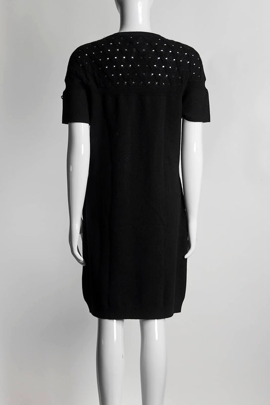 Chanel Black Cashmere ShortSleeveless Dress 40