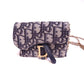 Dior Blue Oblique Jacquard Saddle Nano Pouch