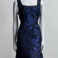 Louis Vuiton Navy Blue Cotton/Silk Print Dress 36