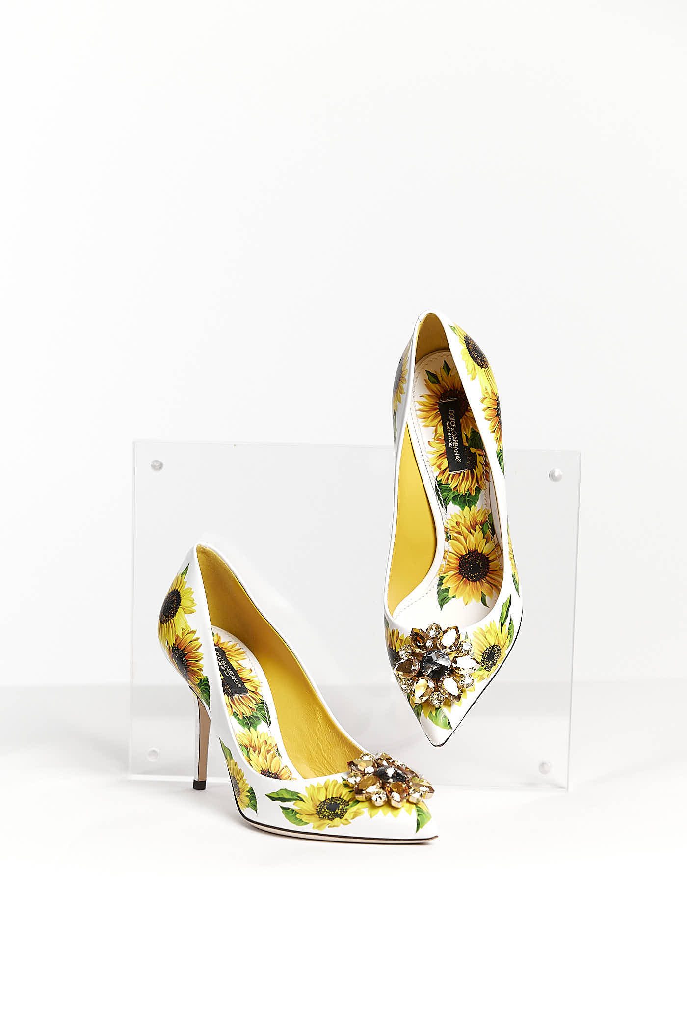 Dolce & Gabbana Sunflower Embroidered Pumps 39