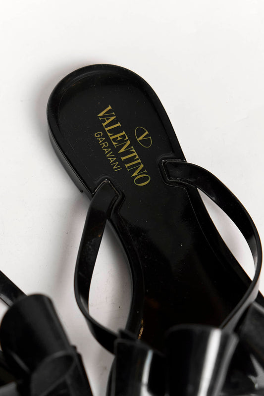 Valentino Garavani PVC Bow Thong Sandal 40