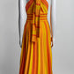Carolina Herrera Orange Midi Knit Dress S