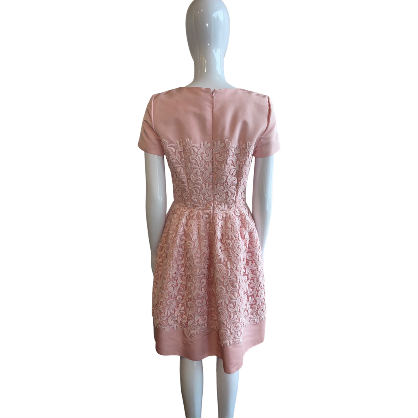 Oscar de la Renta Pink Lace Dress US4