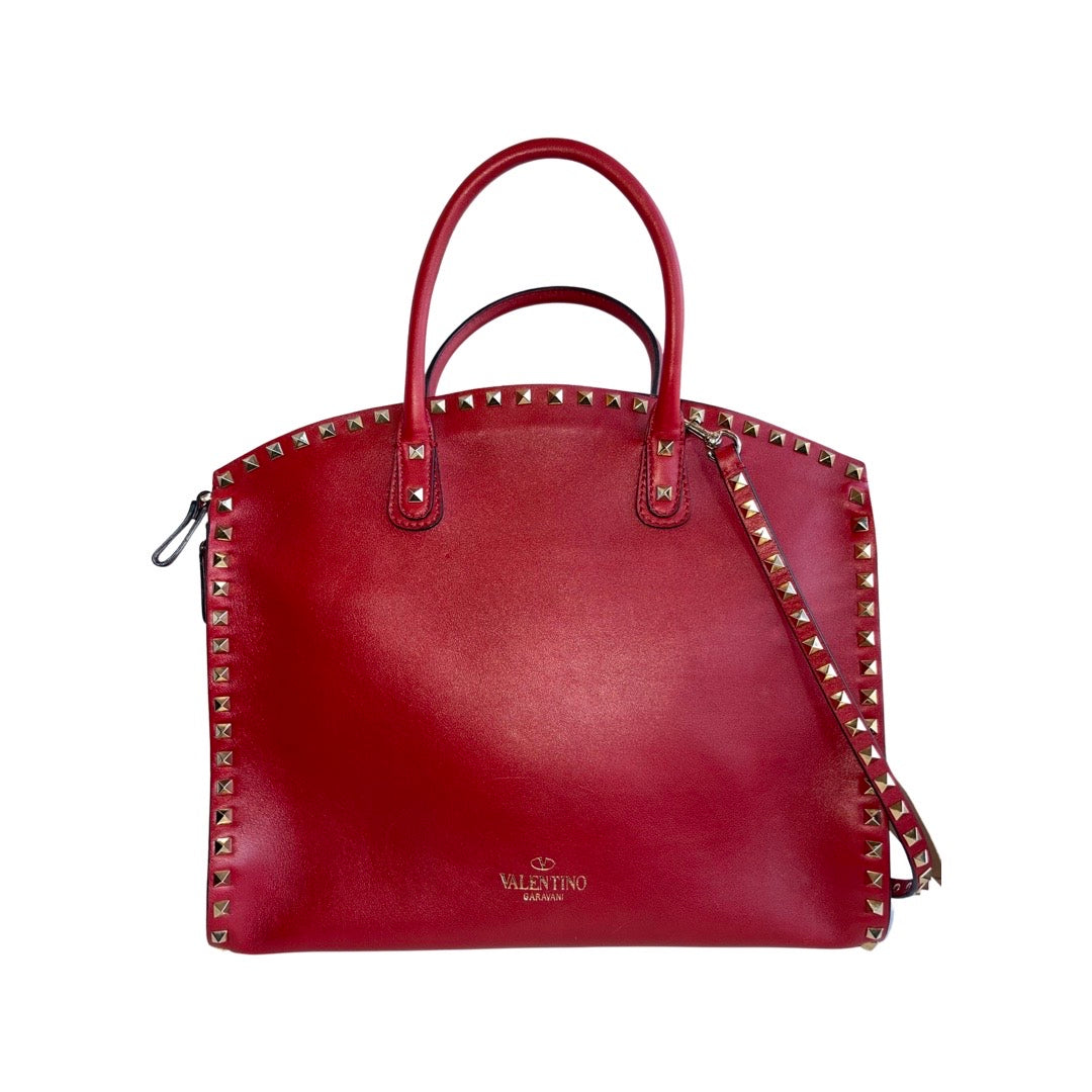 Valentino Red with Rockstuds Tote Bag