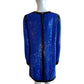 Michael Kors Blue Long Sleeve Sequin Dress US 4
