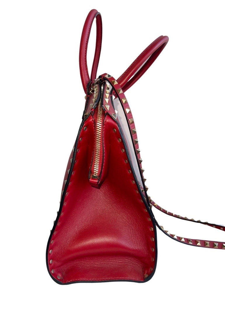 Valentino Red with Rockstuds Tote Bag