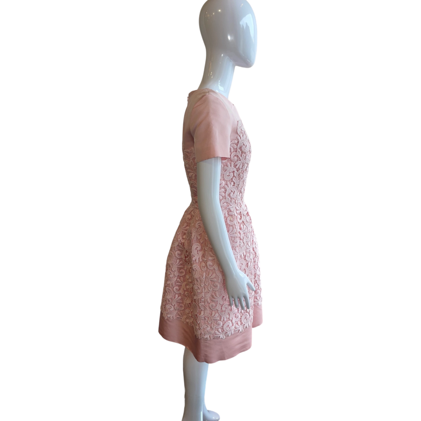 Oscar de la Renta Pink Lace Dress US4